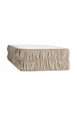 Ellos Home Polstring af seng Candice Elastic 40 cm i hør Linen beige