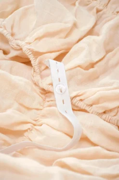 Ellos Home Polstring af seng Candice Elastic 60 cm i hør Cremet hvid New