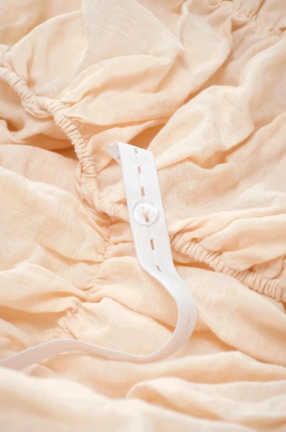 Ellos Home Polstring af seng Candice Elastic 60 cm i hør Cremet hvid New