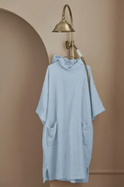 Ellos Badeværelsestekstiler|Badekåber>Home Poncho Elise i frotté Lyseblå