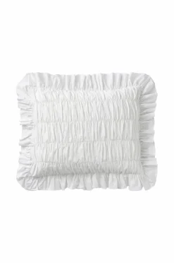 Ellos Pudebetræk>Home Pudebetræk Juliette Elastic Frill i vasket bomuld Hvid