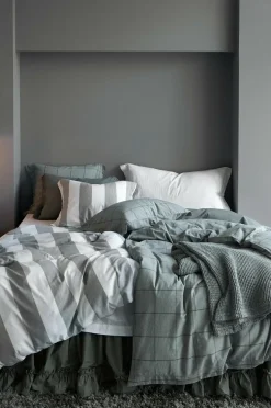 Ellos Home Pudebetræk Juliette af økologisk bomuld Kakigrøn Hot