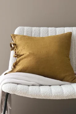 Ellos Home Pudebetræk Candice af vasket hør Bronzegrøn Outlet