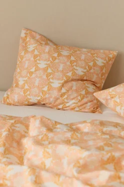 Ellos Home Pudebetræk Glorai Flower i bomuldssatin Rosa/gul Discount