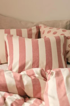 Ellos Pudebetræk>Home Pudebetræk Valerie Block Stripe i bomuldsflonel Rød