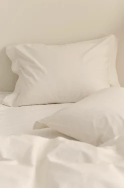 Ellos Pudebetræk>Home Pudebetræk Juliette af økologisk bomuld Lys gråhvid