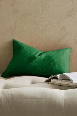 Ellos Pyntepuder & Betræk>Home Pudebetræk Candice Zip i vasket hør 40x60 cm Ærtegrøn