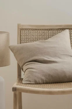 Ellos Pyntepuder & Betræk>Home Pudebetræk Candice Zip i vasket hør 50x50 cm Lærredsbeige