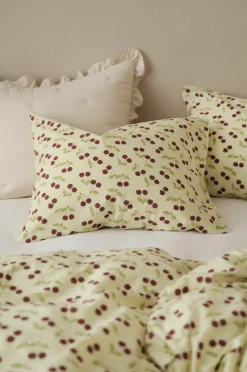 Ellos Pudebetræk>Home Pudebetræk Milly Fruit i vasket bomuld Lys avocadogrøn