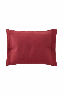 Ellos Pudebetræk>Home Pudebetræk Candice af vasket hør Vinrød