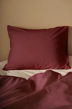 Ellos Home Pudebetræk Milly i vasket bomuld Vinrød Hot