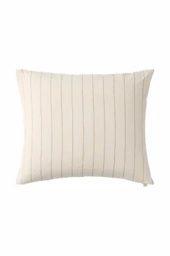 Ellos Pudebetræk>Home Pudebetræk Elly Thin Stripe i genanvendt halvlinned Bronzebrun