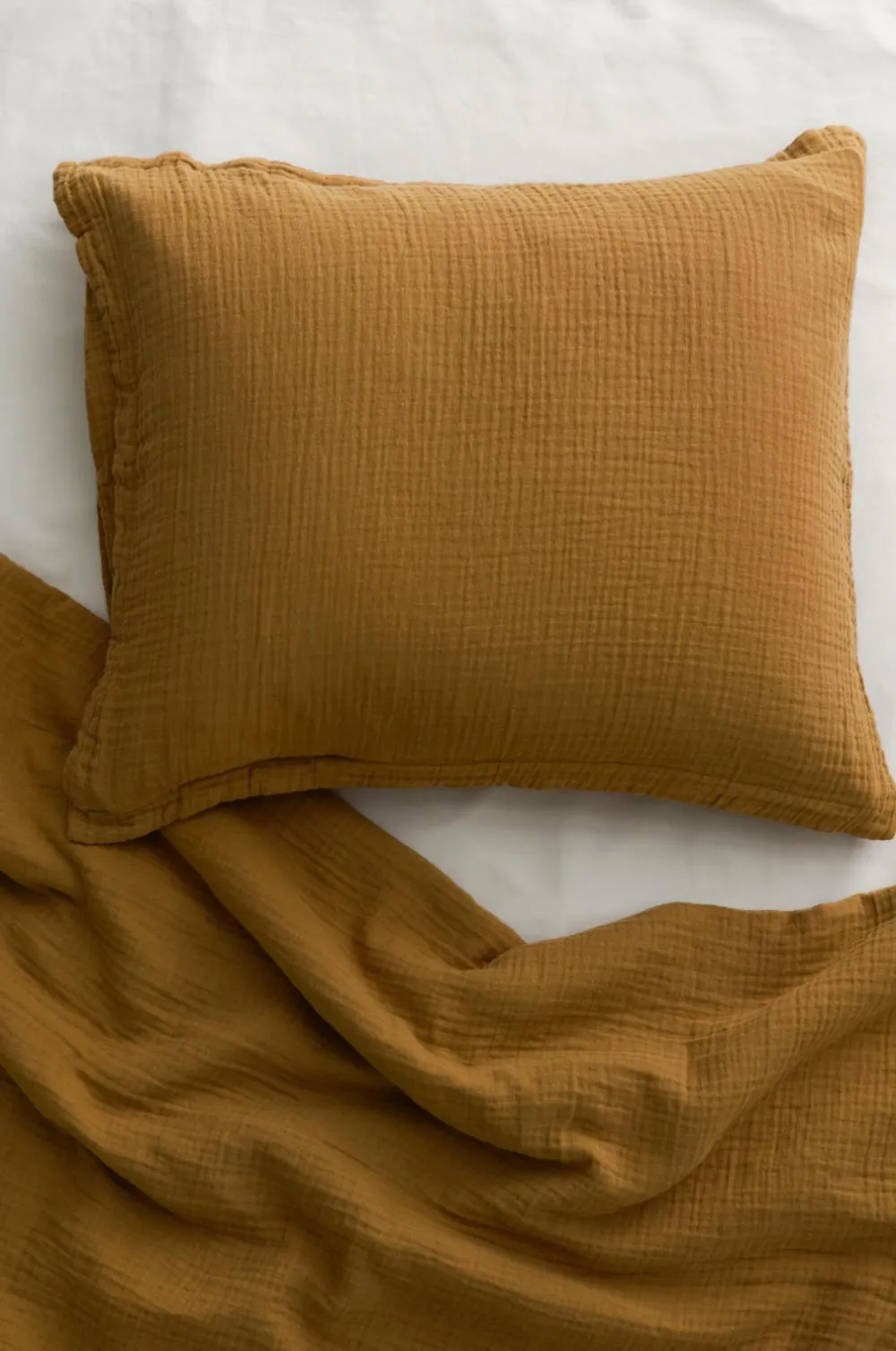 Ellos Home Pudebetræk Candela i muslin Brungul Discount