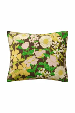 Ellos Home Pudebetræk Avery Flower i bomuldspercale Brun