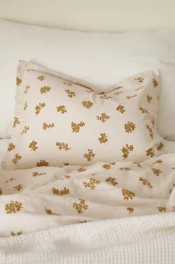 Ellos Pudebetræk>Home Pudebetræk Candela Bunch i musselin Ljusbeige/brungul