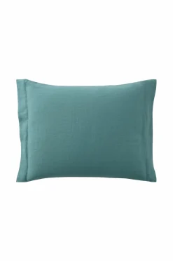 Ellos Pudebetræk>Home Pudebetræk Candice af vasket hør Petrolgrøn