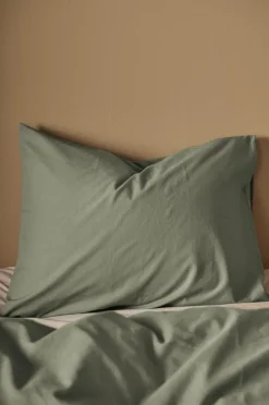 Ellos Home Pudebetræk Milly i vasket bomuld Kakigrøn Best