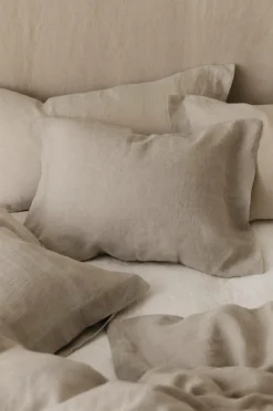 Ellos Pudebetræk>Home Pudebetræk Candice af vasket hør Lærredsbeige