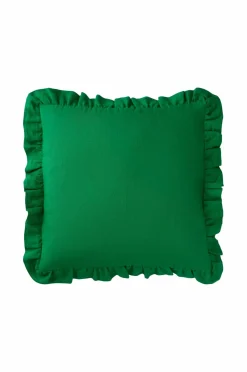 Ellos Pyntepuder & Betræk>Home Pudebetræk Candice Frill i vasket hør Ærtegrøn