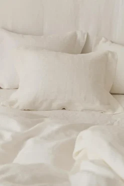 Ellos Pudebetræk>Home Pudebetræk Candice af vasket hør Hvid