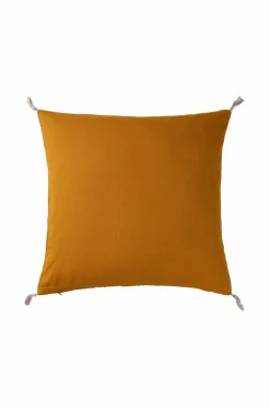 Ellos Home Pudebetræk Candice Tassel af vasket hør, 50x50 cm Karrygul Outlet