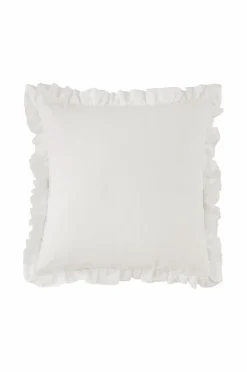 Ellos Pyntepuder & Betræk>Home Pudebetræk Candice Frill i vasket hør Hvid