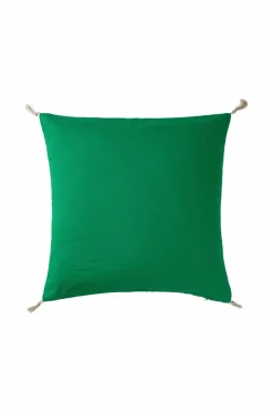 Ellos Pyntepuder & Betræk>Home Pudebetræk Candice Tassel af vasket hør, 50x50 cm Ærtegrøn