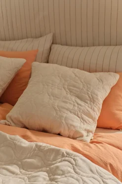 Ellos Home Pudebetræk Elly Quilted i genanvendt halvlinned Cremet hvid Sale