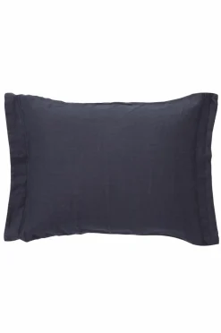 Ellos Home Pudebetræk Candice af vasket hør Blueblack - ebony New