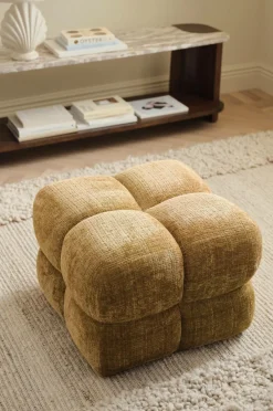 Ellos Home Puf Fluff Rustbrun Hot