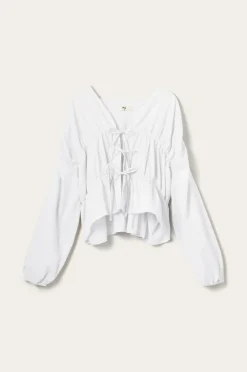 Ellos Home Pyjamasskjorte Juliette Hvid Sale