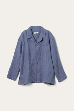 Ellos Home Pyjamasskjorte Candela 4-layer Blå Outlet