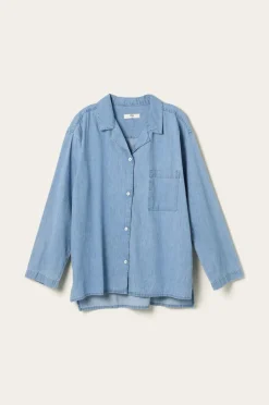 Ellos Home Pyjamasskjorte Denim Lyseblå New