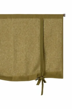 Ellos Gardinkapper>Home Roll up-gardin Elly i genanvendt halvlinned Olivengrøn