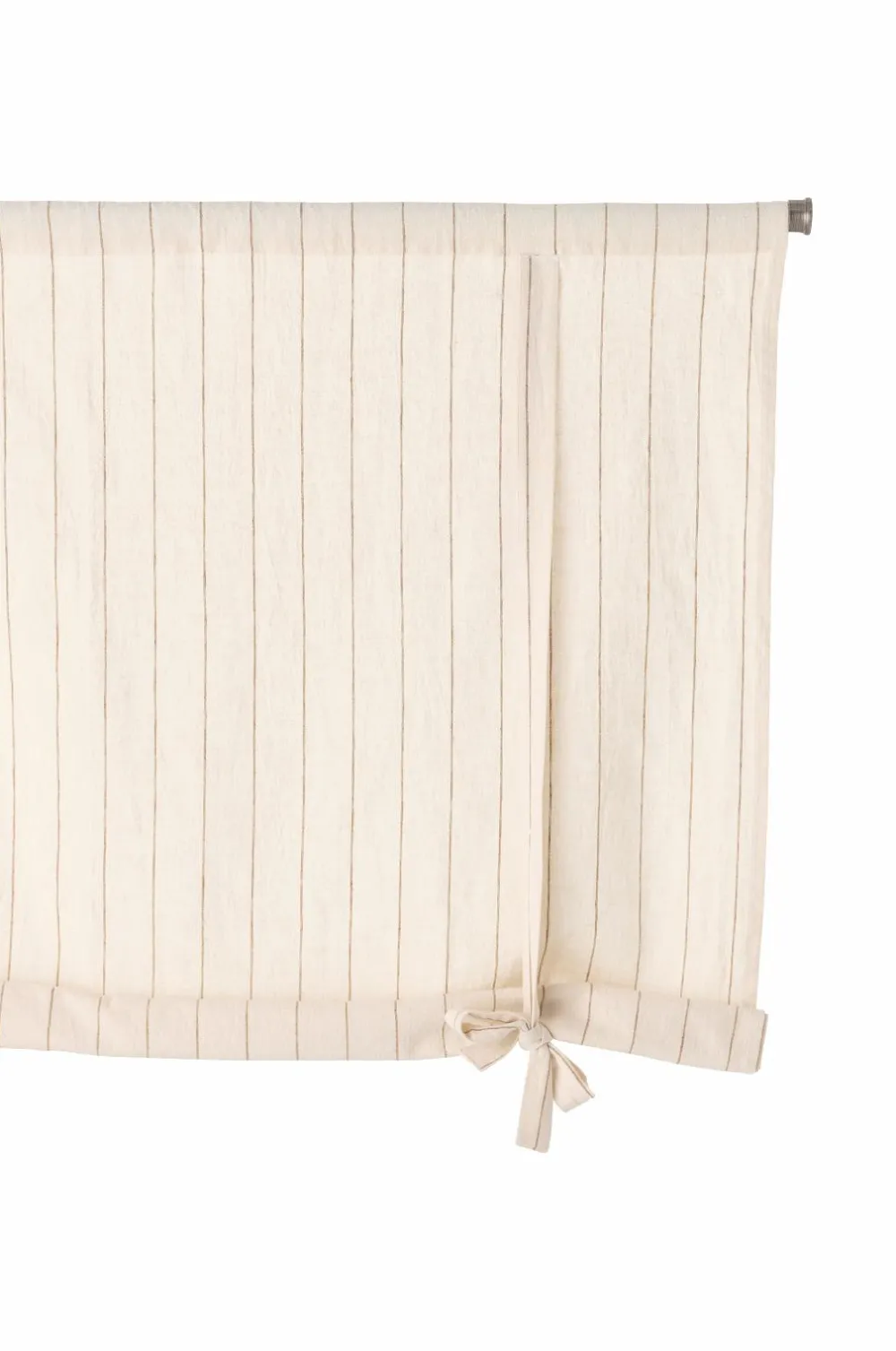 Ellos Gardinkapper>Home Roll up-gardin Elly Thin Stripe Rollup i genanvendt halvlinned Bronzebrun