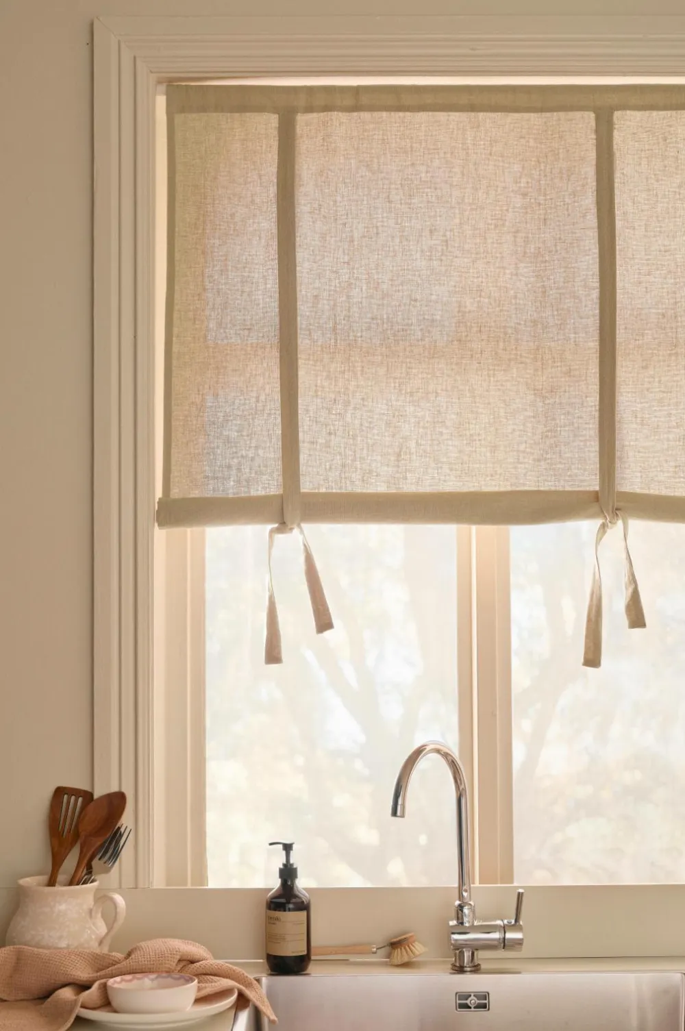 Ellos Home Roll up-gardin Libby Beige