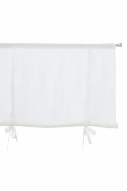 Ellos Foldegardiner|Hørgardiner>Home Roll up-gardin af vasket hør Candice White mdf/metal