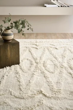 Ellos Home Ryatæppe Emilia af bomuld Offwhite Hot