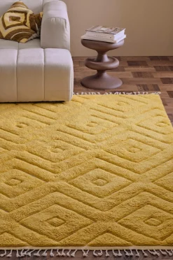 Ellos Luv- & Ryatæpper>Home Ryatæppe Paris Gul