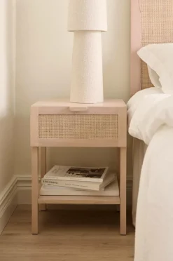 Ellos Home Sengebord / Opbevaringsbord Francis Förvaring Hylla Mat sand mat sand