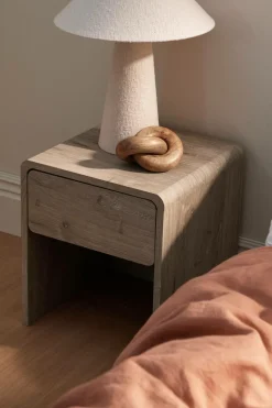 Ellos Borde>Home Sengebord Mydisa Hvid laseret