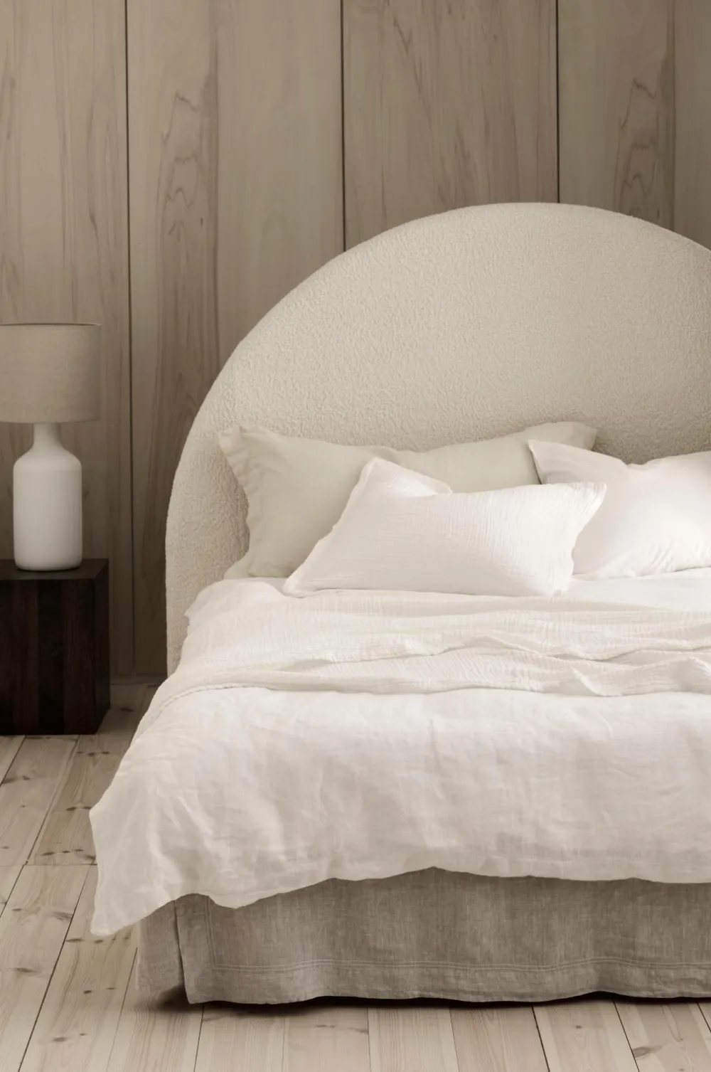 Ellos Home Sengegavl Unnvor 180 cm Cremehvid Clearance