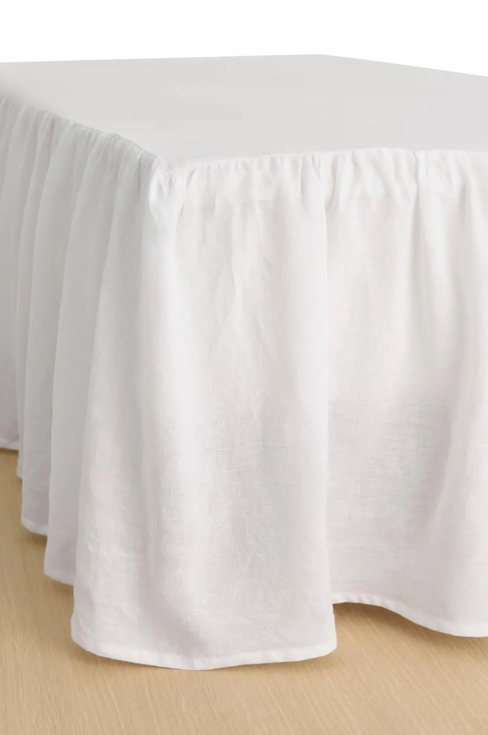 Ellos Home Sengekappe Candice i vasket linned 52 cm Hvid Best