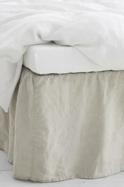 Ellos Home Sengekappe Candice i vasket hør 45 cm Lærredsbeige Clearance