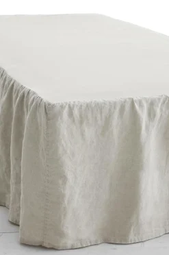 Ellos Home Sengekappe Candice i vasket hør 45 cm Lærredsbeige Clearance