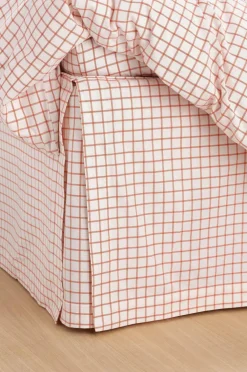 Ellos Sengekapper>Home Sengekappe Sonneli Check i bomuld højde 52 cm Mørk abrikos orange