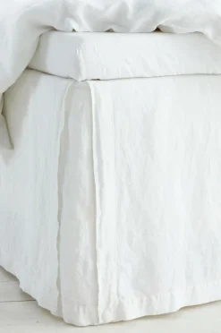 Ellos Home Sengekappe Elmira i vasket hør 60 cm hvid Unico/hvid hvid Discount