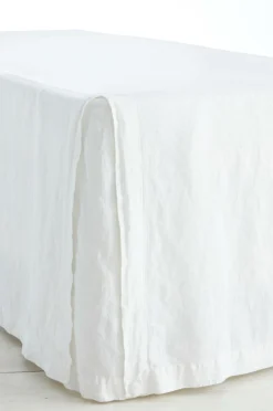 Ellos Home Sengekappe Elmira i vasket hør 60 cm hvid Unico/hvid hvid Discount