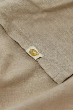 Ellos Home Sengekappe Elly Frilled i genanvendt halvlinned 75 cm Linen beige Clearance