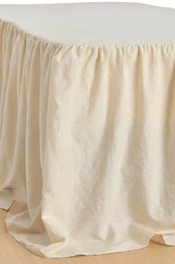 Ellos Sengekapper>Home Sengekappe Elly Frilled i genanvendt halvlinned 75 cm Cremet hvid